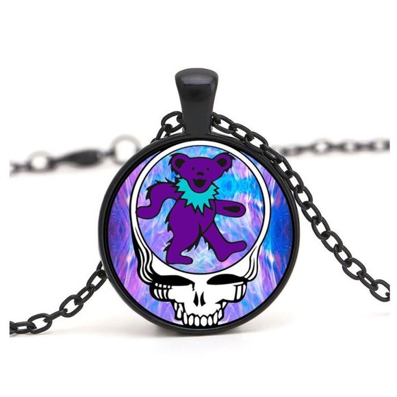 Grateful Dead Psychedelic Dancing Bear Necklace - Picture 1 of 4